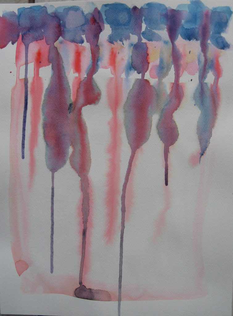 j’ai fait des aquarelles abstraites