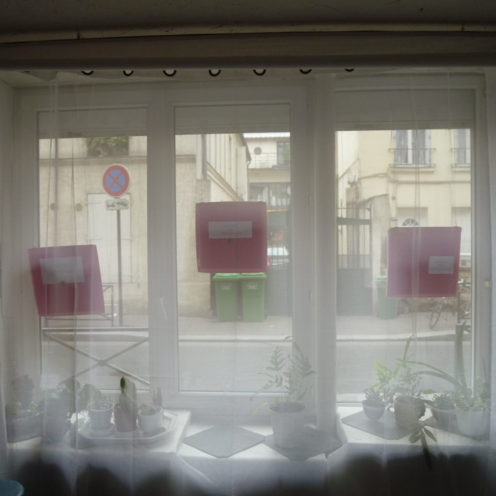 la vitrine du 14 rue du plateau