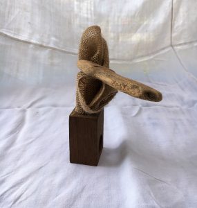 Toile de jute bois flotté bois d'acajou