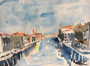 vue du pont de l'académie Venise