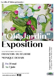 affiche pour l'exposition de François Duteurtre Monique Dehais "OH! jardin"